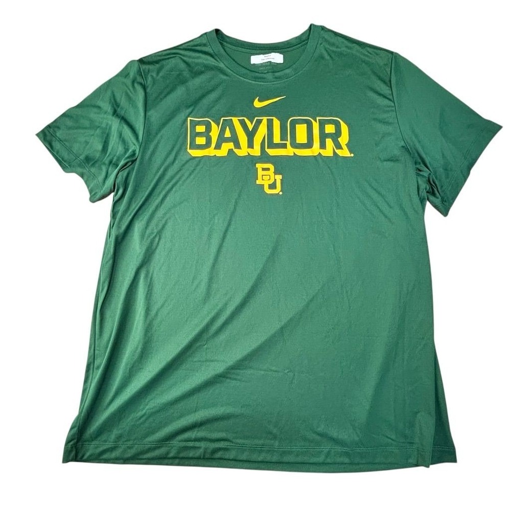 Nike Baylor Bears Men's 2XL Green‎ Dri-Fit T-Shirt Short Sleeve team issued
